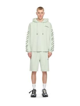 OFF WHITE Type Arrow Diagonal Loose Hoodie FADE OUT MINT 44MBB12MS26F006