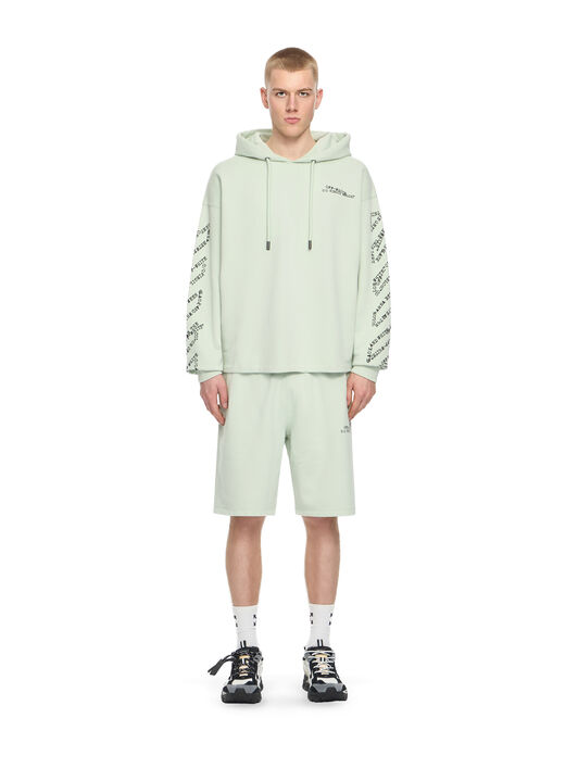 OFF WHITE Type Arrow Diagonal Loose Hoodie FADE OUT MINT 44MBB12MS26F006
