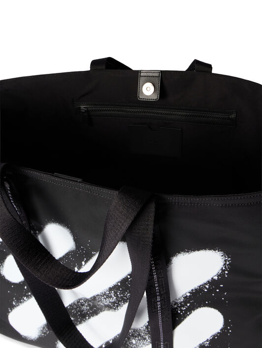Diagonal Spray Day Off Tote Bag OFF WHITE Diagonal Spray Day Off Tote Bag BLACK - WHITE OMNA20JF25FAB001