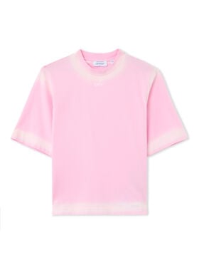 OFF WHITE Spray Off Stamp Boxy T-shirt Soft Pink-White 2AA124S26JER007