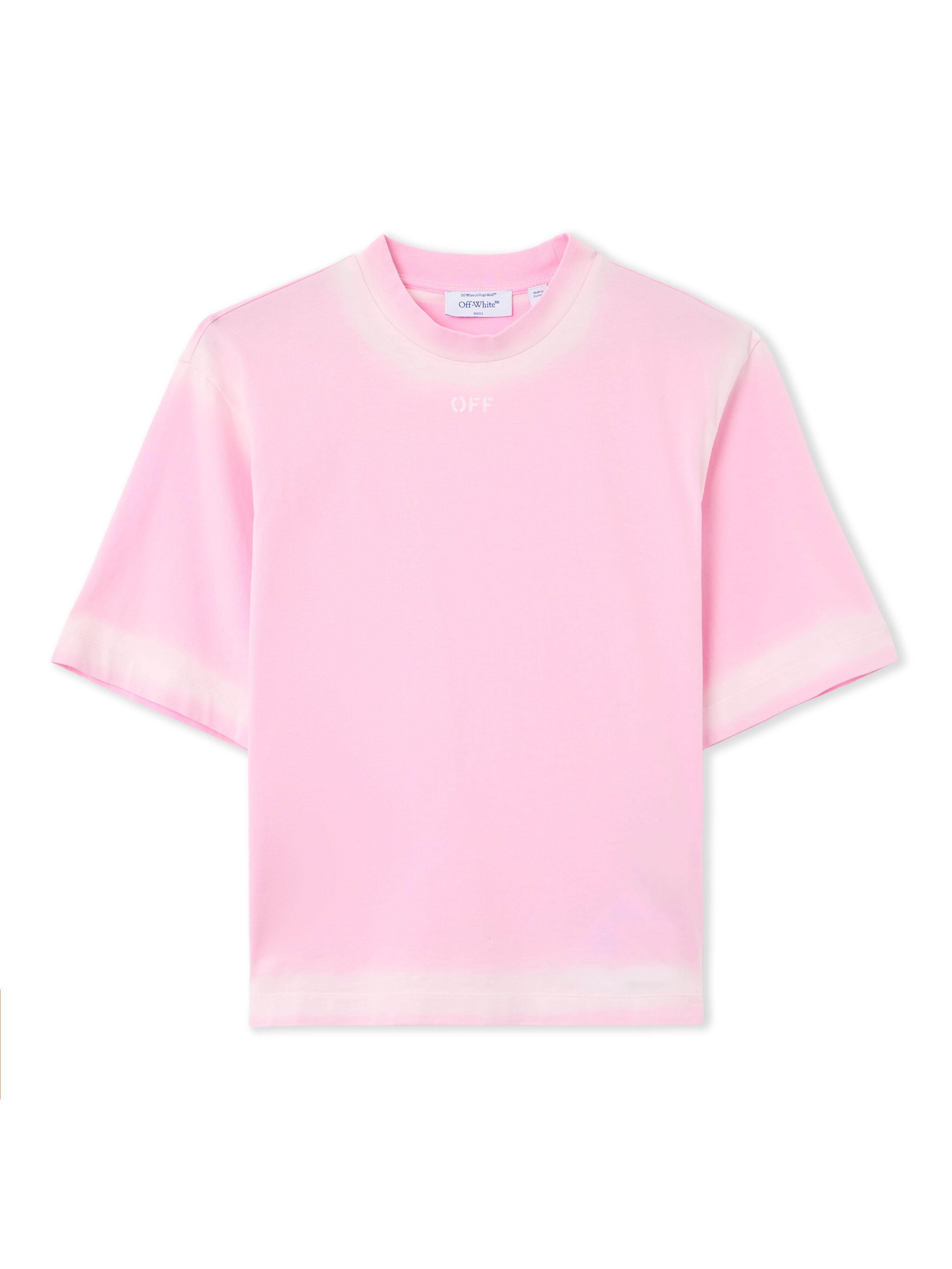 OFF WHITE Spray Off Stamp Boxy T-shirt Soft Pink-White 2AA124S26JER007