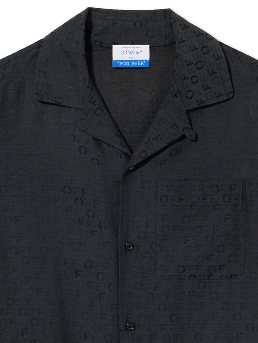 OFF WHITE Jacquard Holiday Shirt BLACK NO COLOR OMGG004C99FAB001
