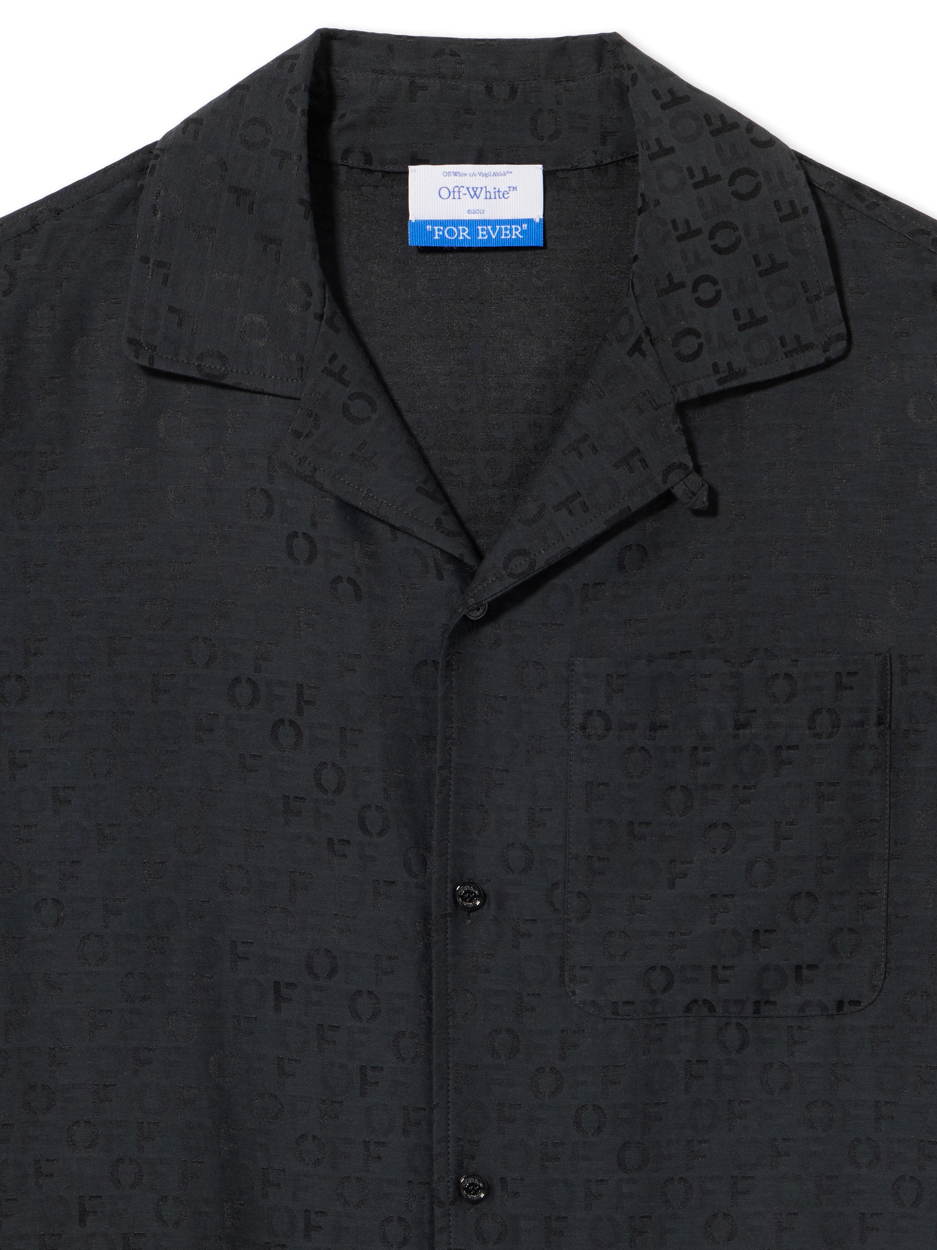 OFF WHITE Jacquard Holiday Shirt BLACK NO COLOR OMGG004C99FAB001