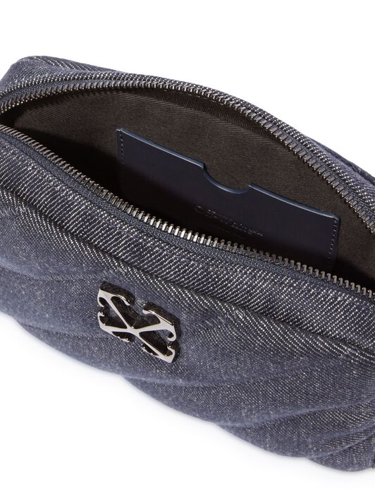 OFF WHITE Quilting Camera Bag Denim S Dark Blue - BLUE OWNN18ES25FAB001