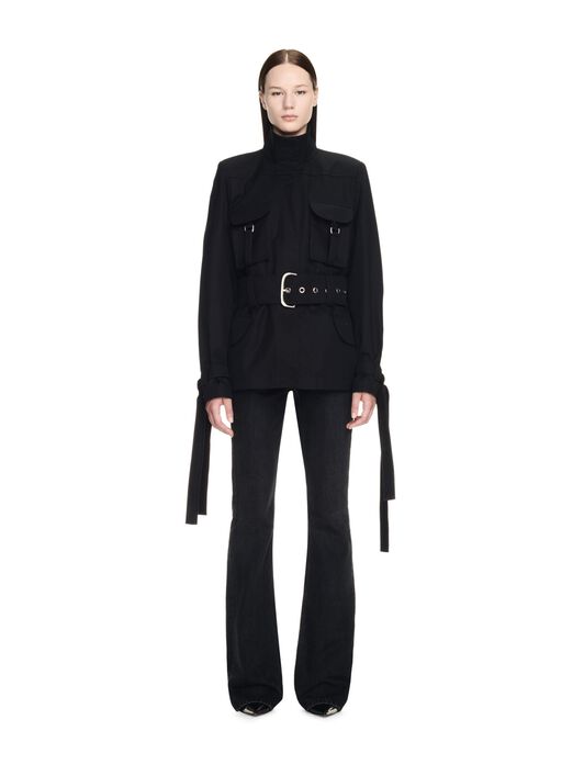 OFF WHITE CO CARGO BELT FIELD JACKET BLACK OWEL012F23FAB001