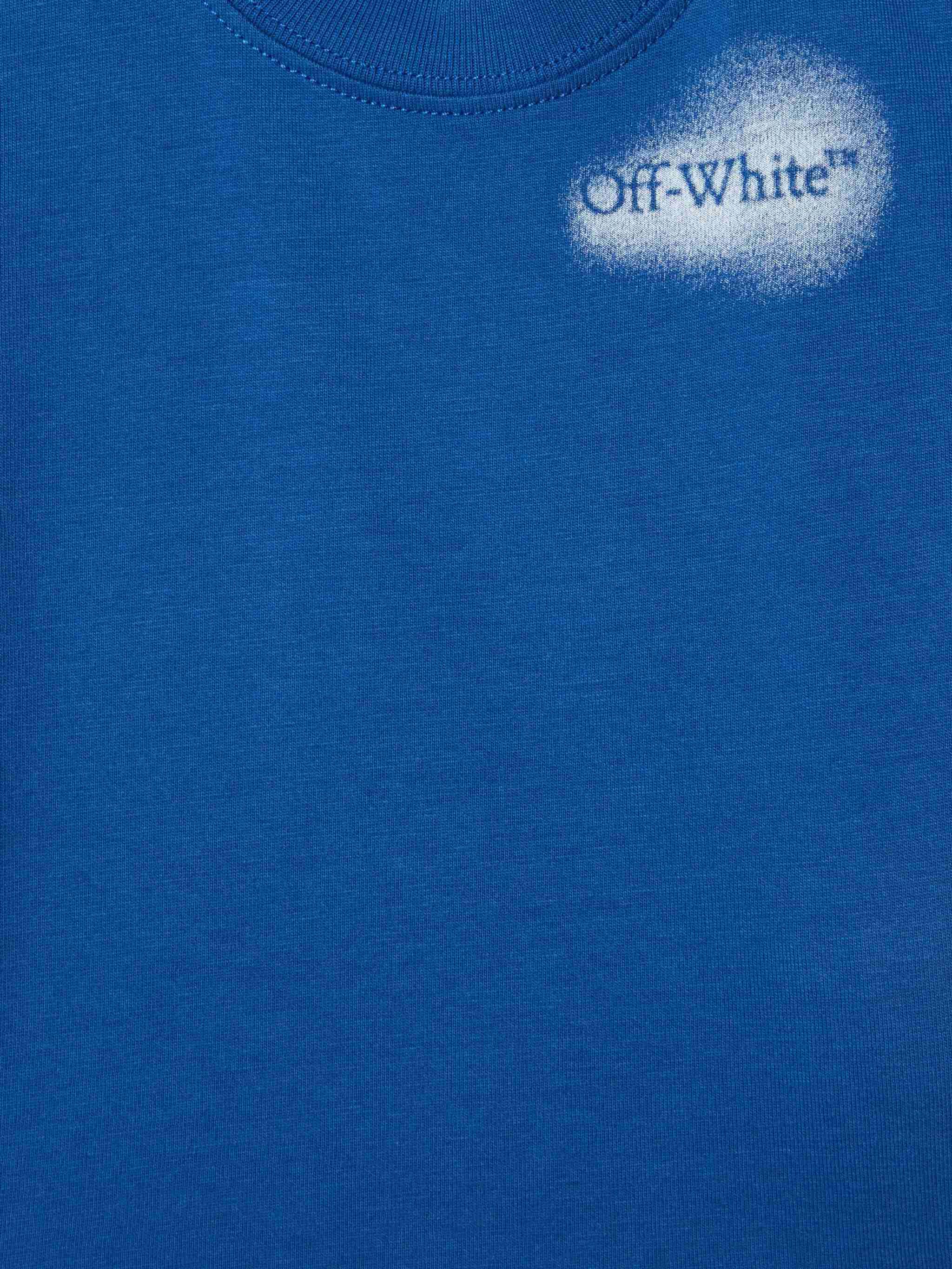 OFF WHITE Spray Arrow T-Shirt BLUE OBXB001S25JER002