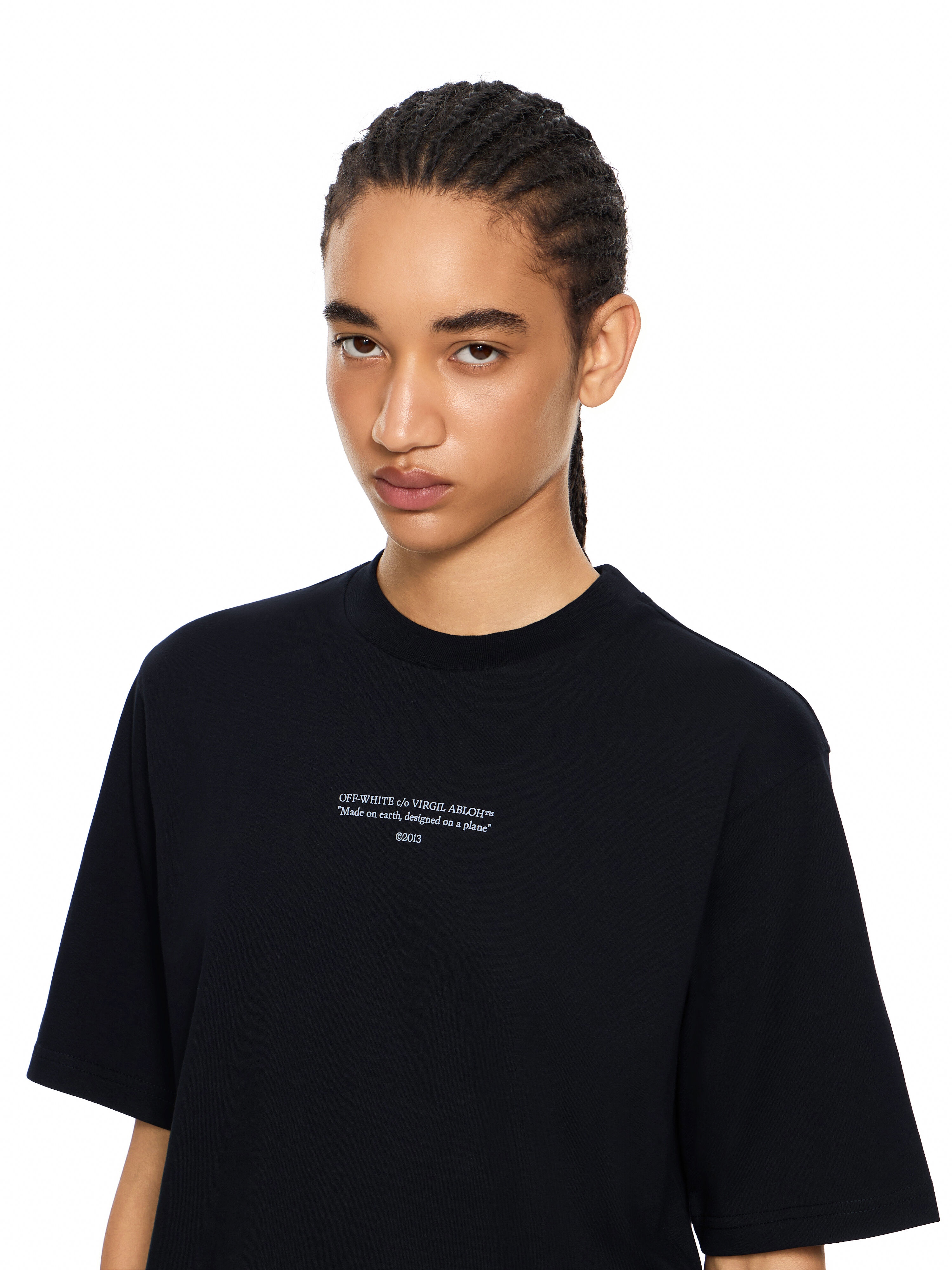 Statement Boxy Tee OFF WHITE Statement Boxy Tee Black-White 2FA00675T