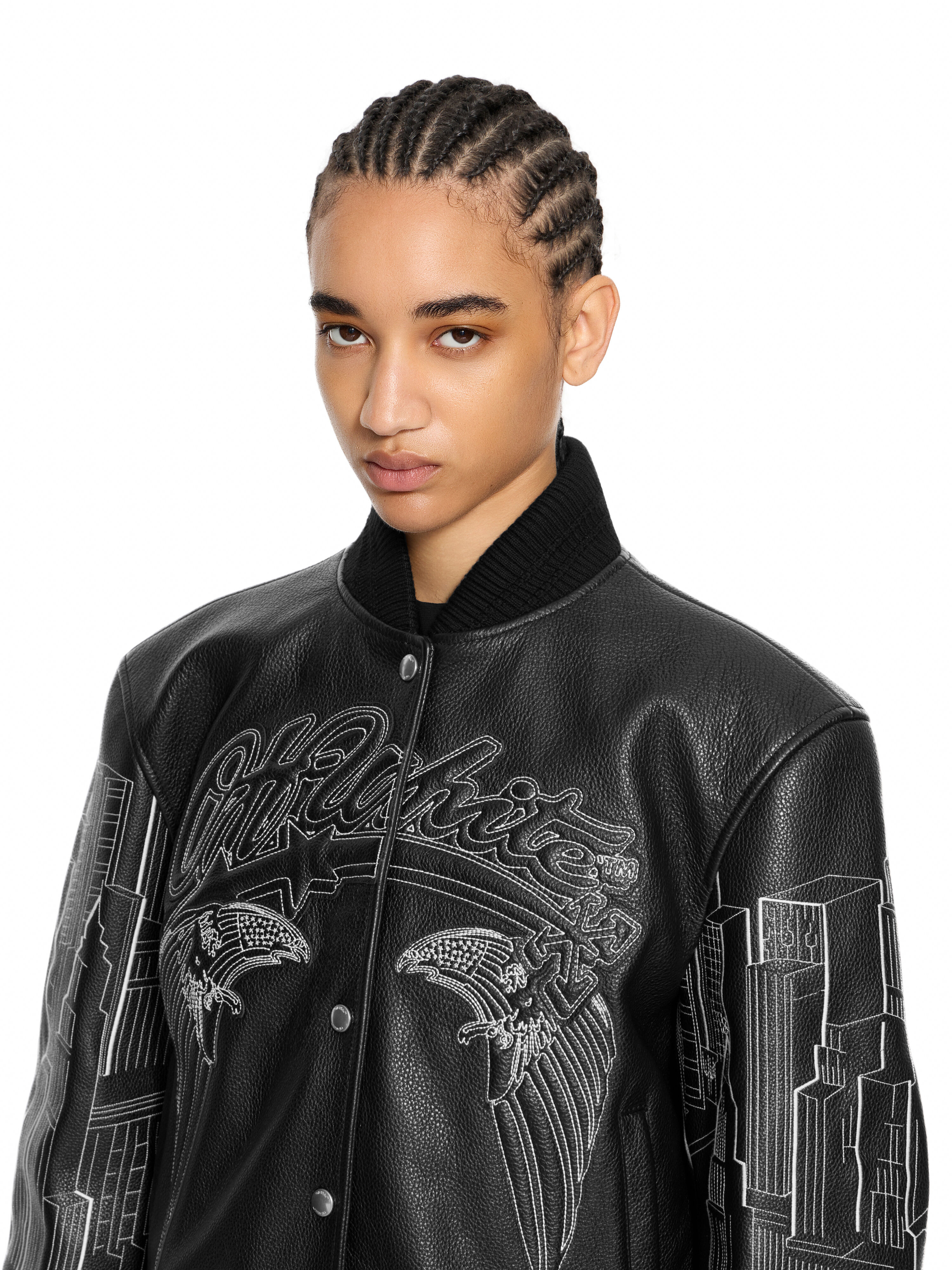 OFF WHITE Eagle Skyline Lea Varsity Black-White 29G00229T