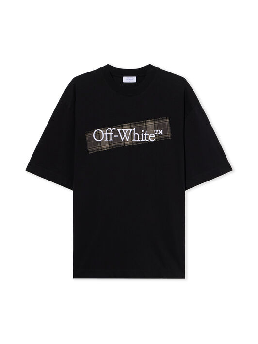 Flannel Diagonal Skate Logo Tee OFF WHITE Flannel Diagonal Skate Logo Tee BLACK - WHITE OMAA120F25JER00N