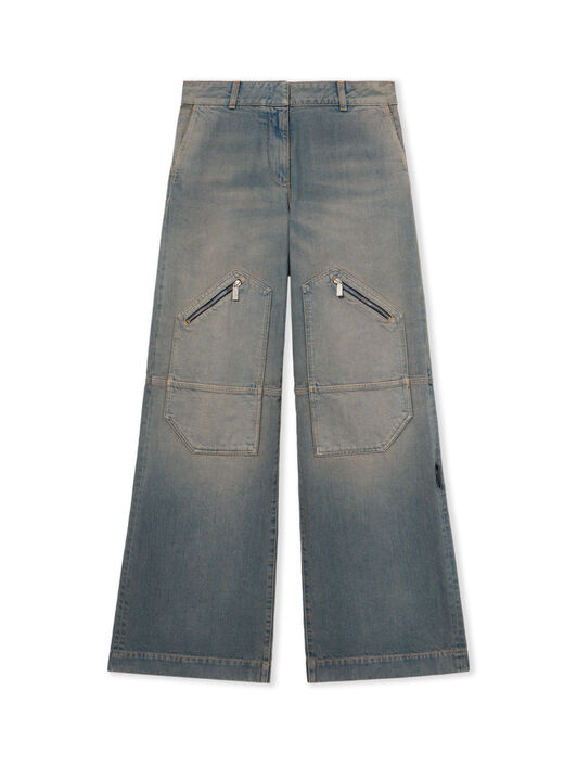 OFF WHITE Big Pockets Denim Pants Fungi Overdyed-No Color 2YB01NS26DEN001