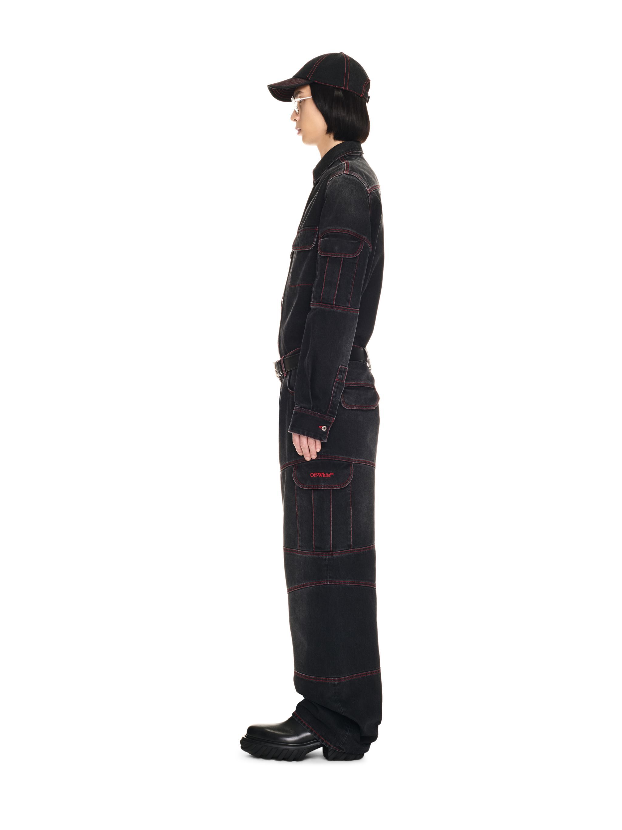 SCRIPT SAMURAI GERADE JEANS OFF WHITE SCRIPT SAMURAI GERADE JEANS SCHWARZ OMYA188F24DEN001