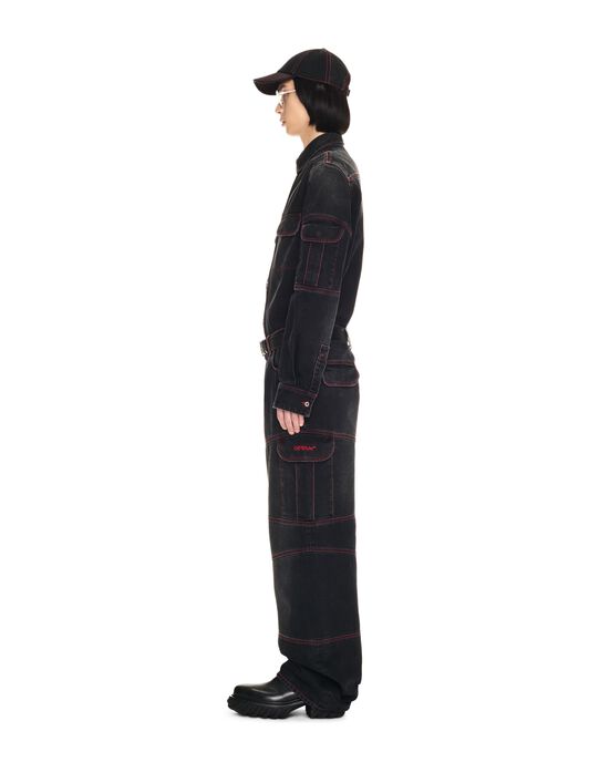 SCRIPT SAMURAI GERADE JEANS OFF WHITE SCRIPT SAMURAI GERADE JEANS SCHWARZ OMYA188F24DEN001