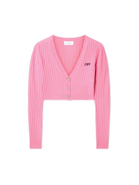 CROPPED WENDE-CARDIGAN OFF WHITE CROPPED WENDE-CARDIGAN ROSA OWHB048F24KNI001