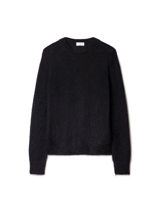 OFF WHITE MOHAIR ARROW KNIT CREWNECK BLACK OMHE170F23KNI001