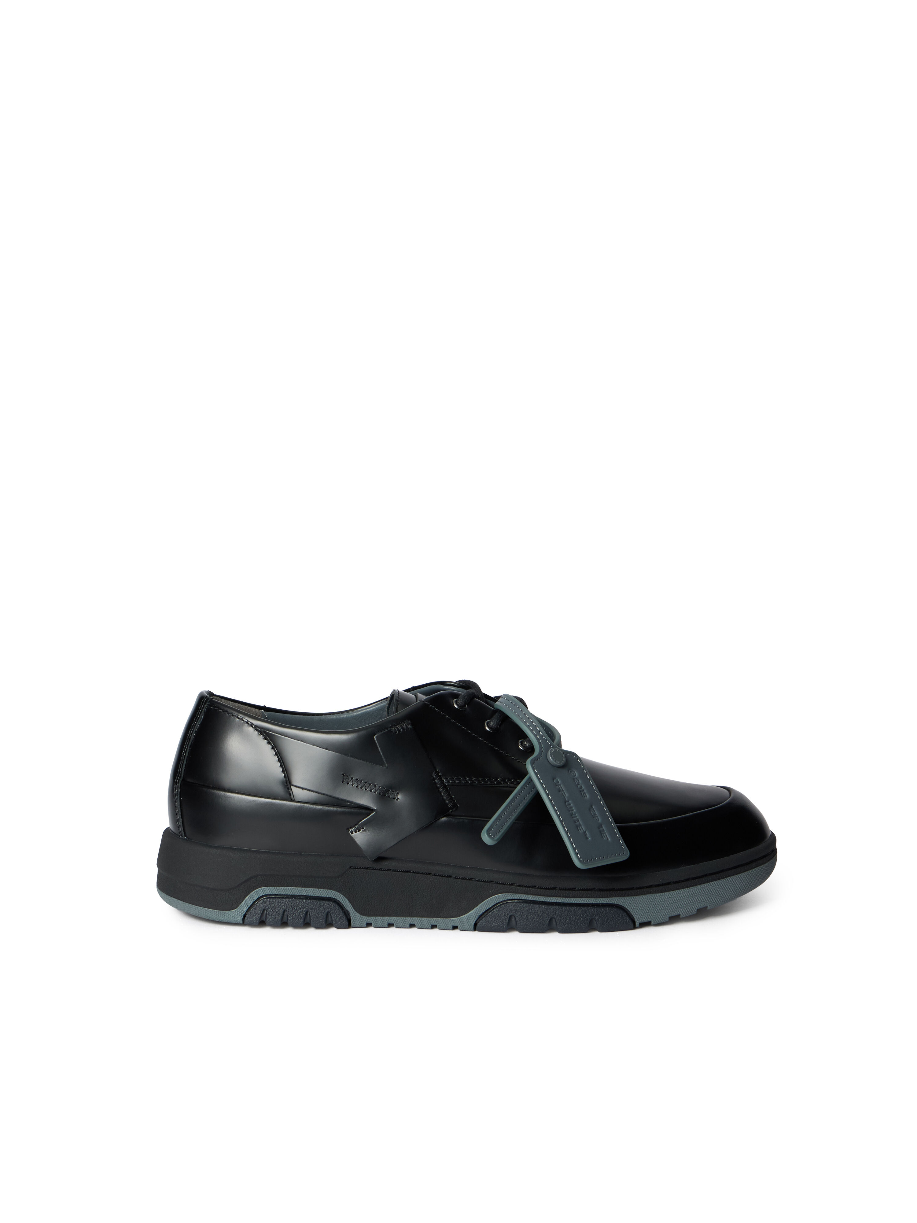 OFF WHITE Derby Leather Shoes BLACK - BLACK OMIY002F25LEA001