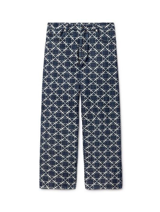 OFF WHITE ARR AO JACQ STRAIGHT JEANS BLUE OMYA18BF24DEN002