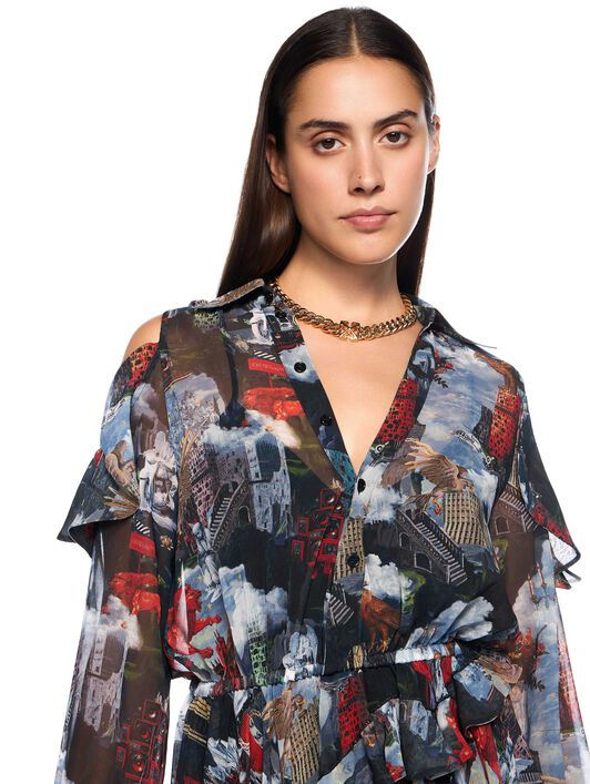 OFF WHITE World Paint Geo Romantic Dress MULTICOLOR-NO COLOR OWDB55LF25FAB001