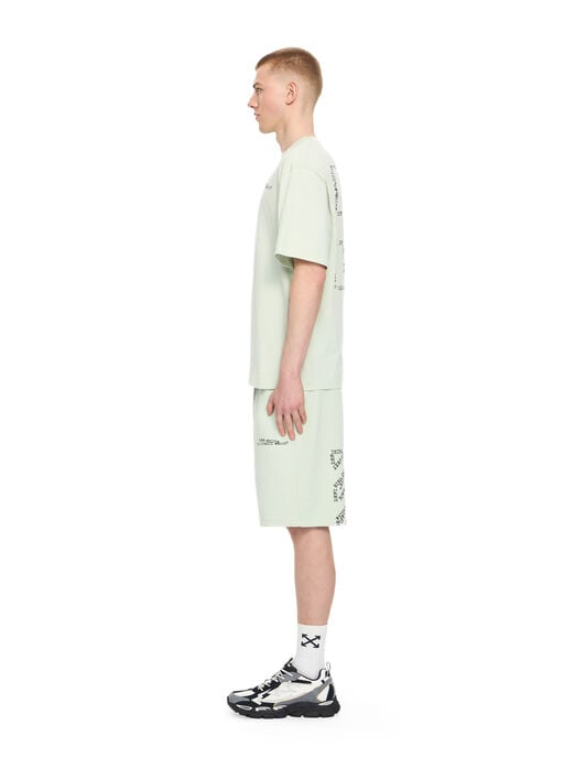 OFF WHITE Type Diag Skate Sweatshort FADE OUT MINT 44MCI013S26F00B