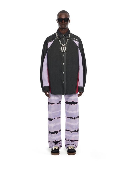 OFF WHITE Color Block Military Overshirt BLACK 44MES01DZ26F001
