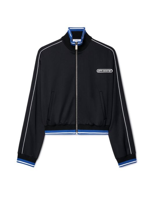 OFF WHITE 90S Logo Crop Track Jacket BLACK OWVC001F24FAB001