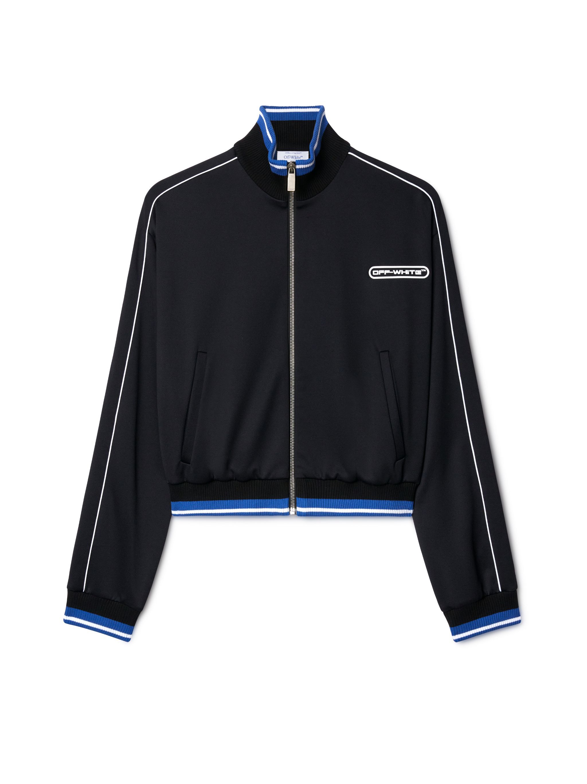 OFF WHITE 90S Logo Crop Track Jacket BLACK OWVC001F24FAB001