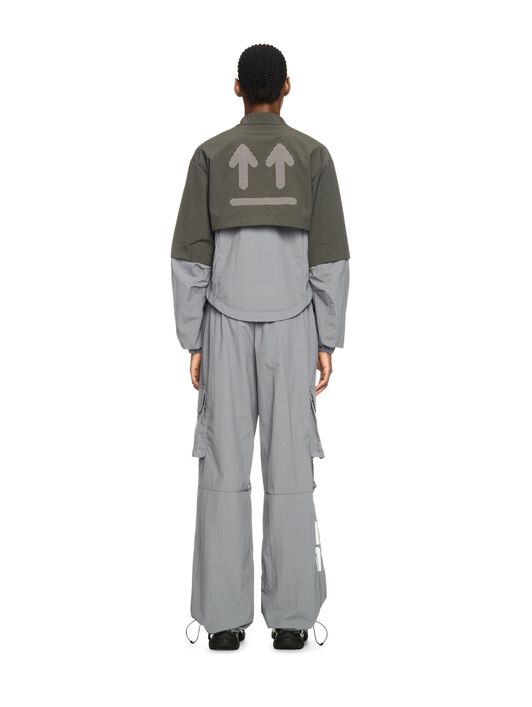OFF WHITE Pantaloni Parachute Off Grigio Scuro GRIGIO OWVI015S25FAB001