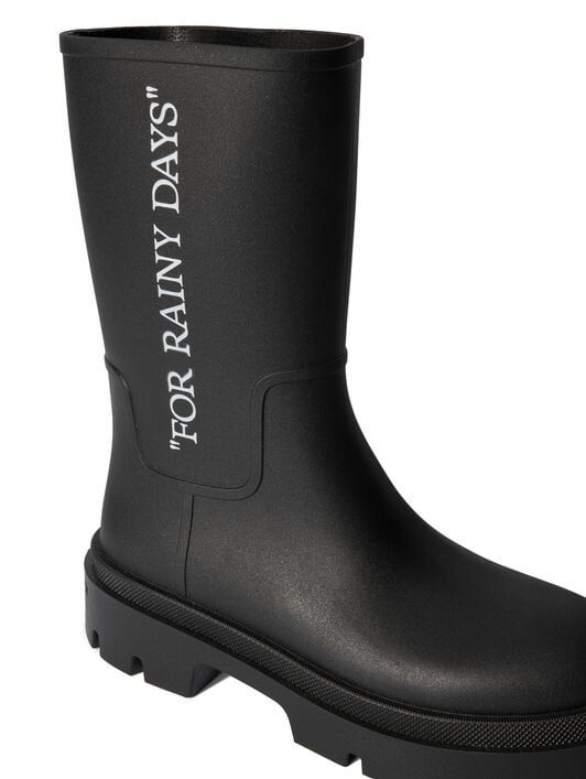 OFF WHITE Reboot Rainy Days Boots BLACK - WHITE OMIE00BC99MAT001