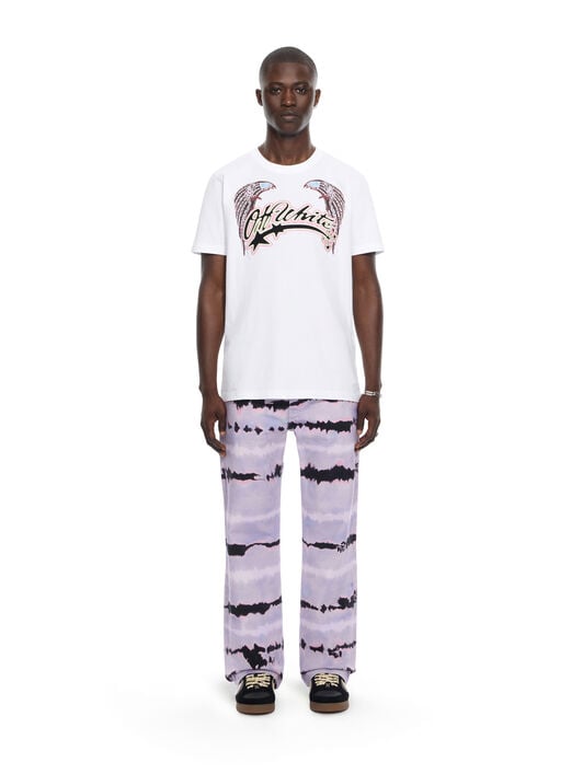 OFF WHITE Swarovski Double Eagle Slim T-shirt WHITE 44MAA027Z26J008
