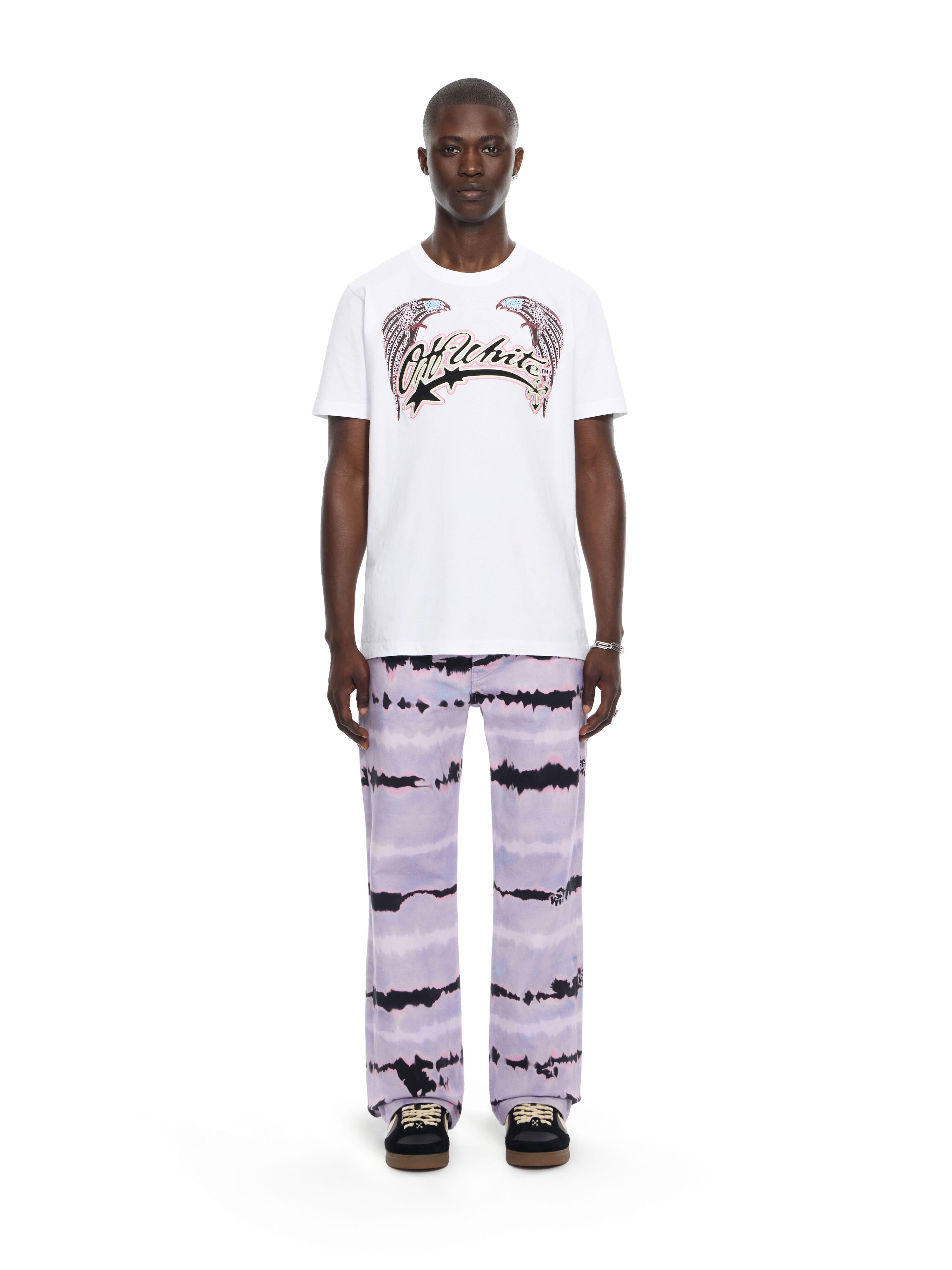 OFF WHITE Swarovski Double Eagle Slim T-shirt WHITE 44MAA027Z26J008