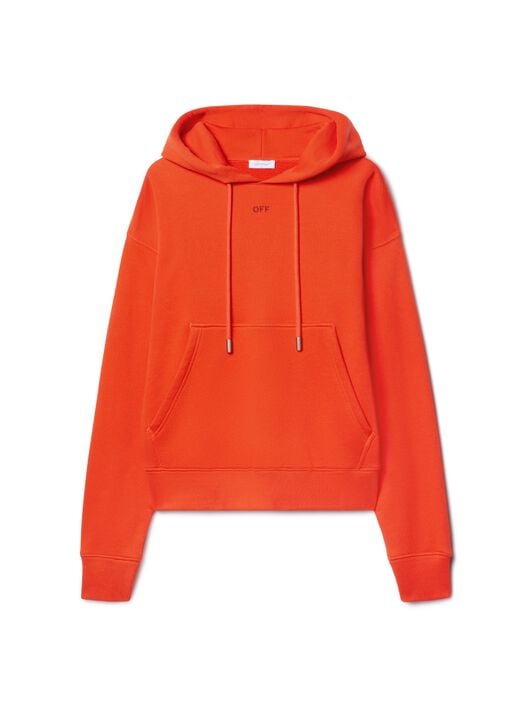 OFF WHITE VIBE ARROW SKATE HOODIE ORANGE OMBB085S25FLE00L
