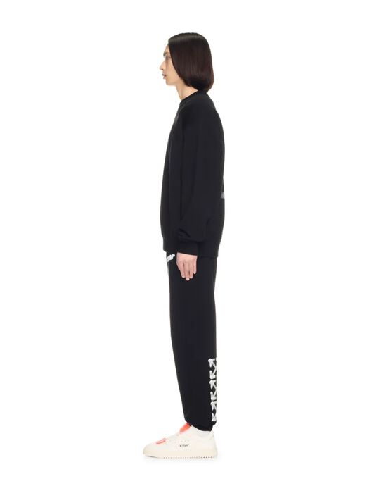 OFF WHITE Felpa Nera Con Motivo Vibe Arrow NERO OMBA054S25FLE005