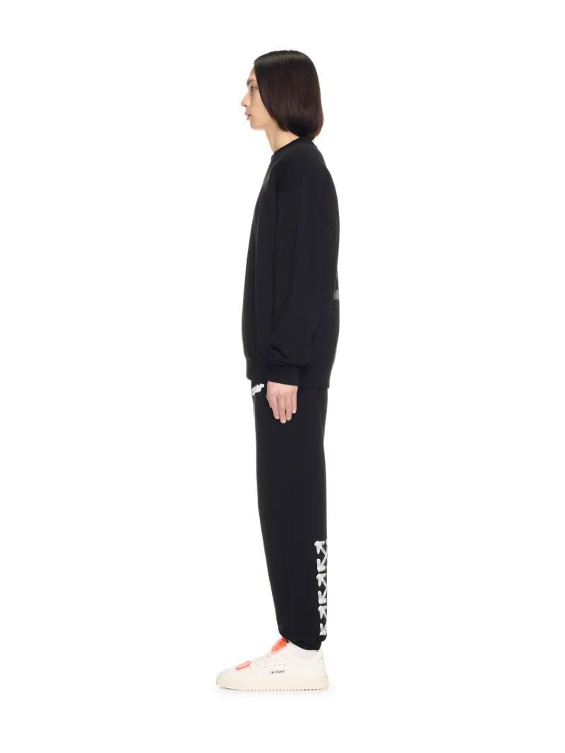 OFF WHITE Felpa Nera Con Motivo Vibe Arrow NERO OMBA054S25FLE005