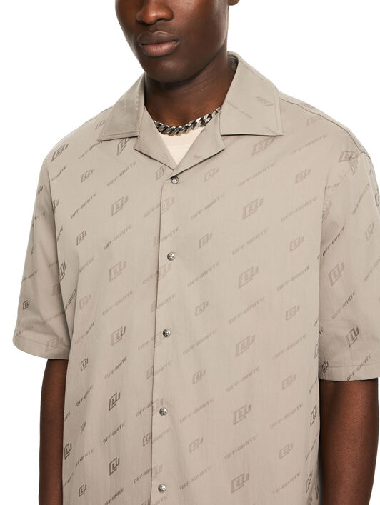 OFF WHITE OWR Jacquard Bowling Shirt STONE 44XGG01FS26F008