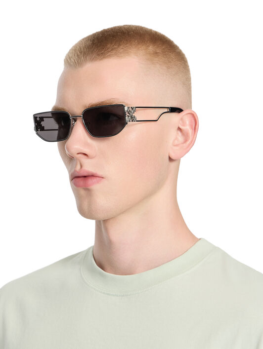 OFF WHITE Allen Dark Grey Lens Sunglasses Shiny Gold OW1027720760