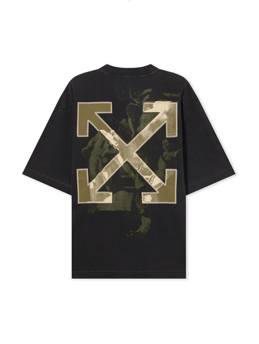 OFF WHITE Martyrdom Arrow Skate  T-Shirt VINTAGE BLACK - CREME BRULÉE OMAA120S25JER00I
