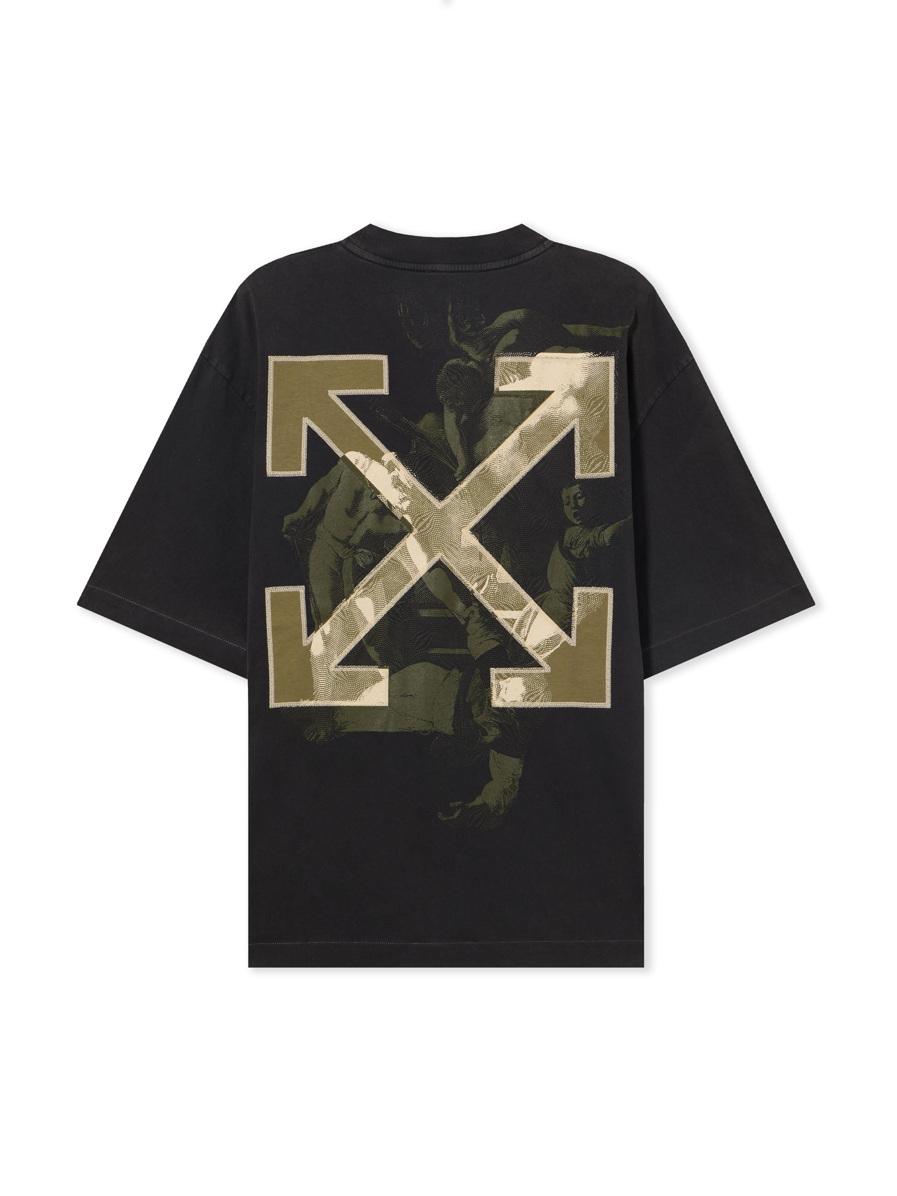 OFF WHITE Martyrdom Arrow Skate  T-Shirt VINTAGE BLACK - CREME BRULÉE OMAA120S25JER00I
