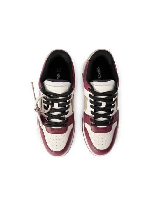 OFF WHITE Out Of Office Sneakers WHITE - BURGUNDY OMIA189F25LEA003
