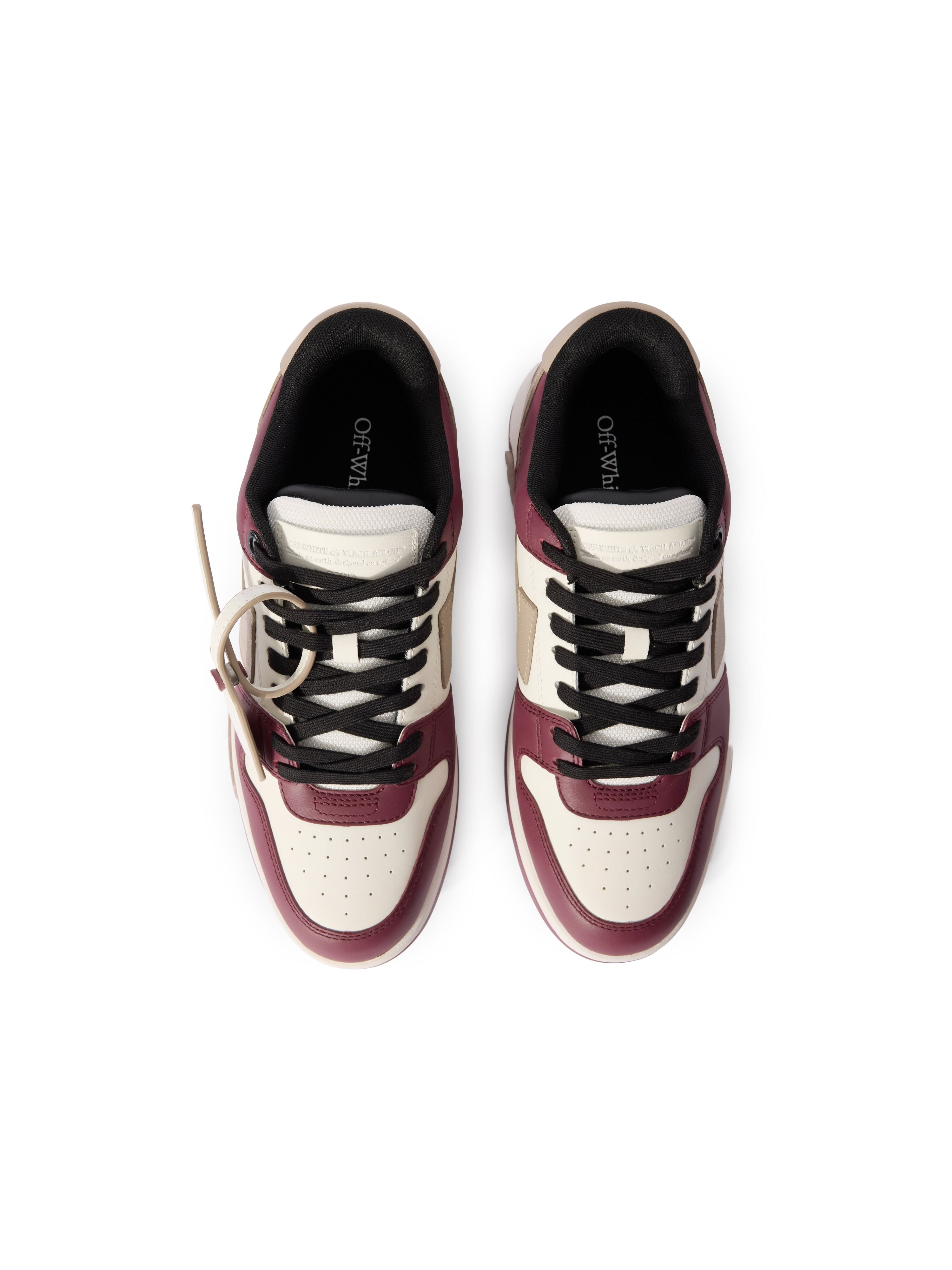 OFF WHITE Out Of Office Sneakers WHITE - BURGUNDY OMIA189F25LEA003