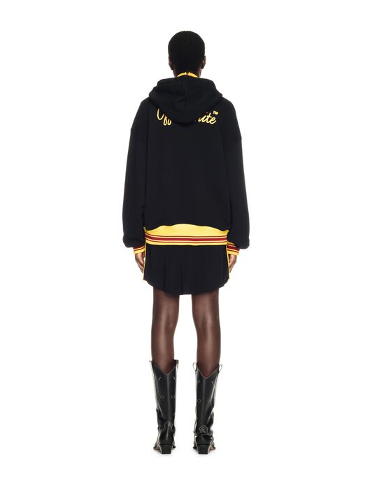 OFF WHITE Schwarzer College-Over-Hoodie SCHWARZ OWBB058W24FLE001