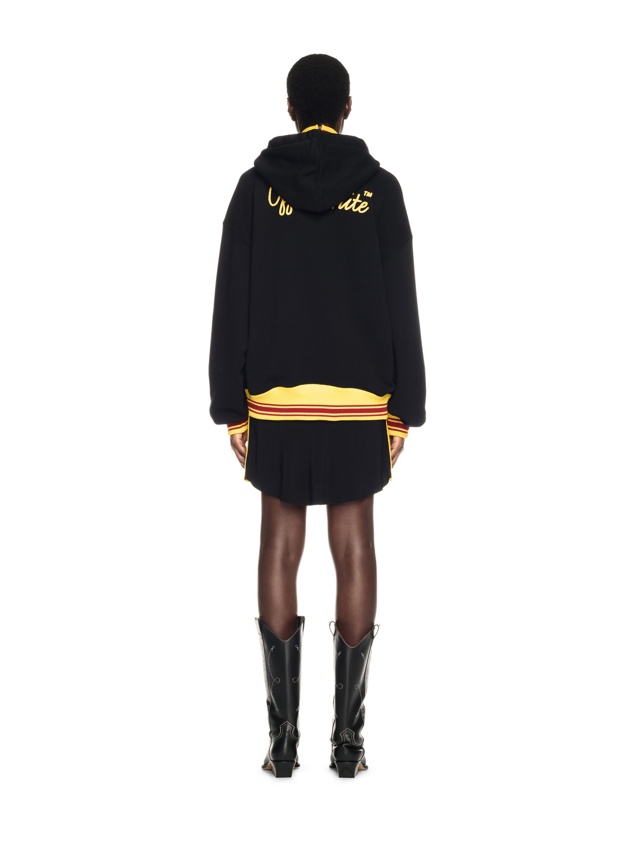 OFF WHITE Schwarzer College-Over-Hoodie SCHWARZ OWBB058W24FLE001