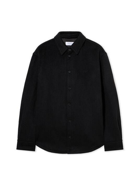 Quote Military Overshirt OFF WHITE Quote Military Overshirt BLACK - BLACK OMES01CF25FAB001