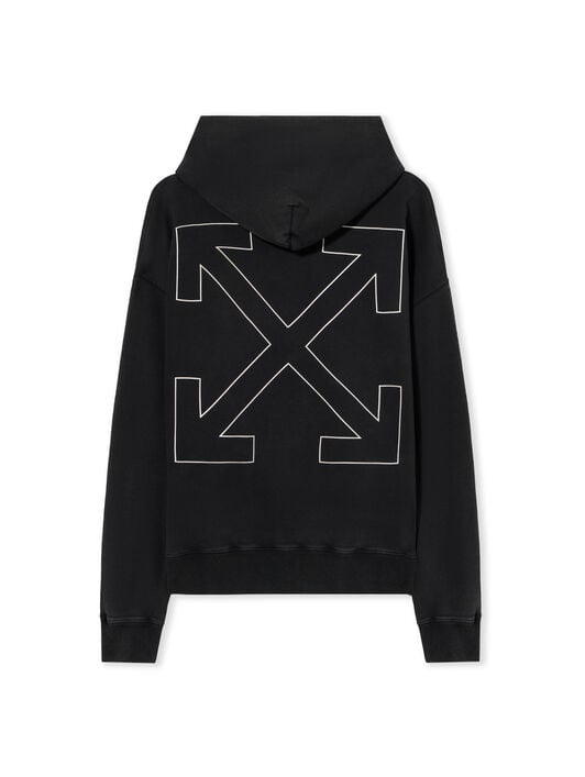 Outline Arrow Skate Hoodie OFF WHITE Outline Arrow Skate Hoodie VINTAGE BLACK - WHITE OMBB085F25FLE00K