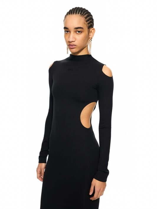 OFF WHITE Sleek Meteor Dress Black-Black 2DB56JS26JER001