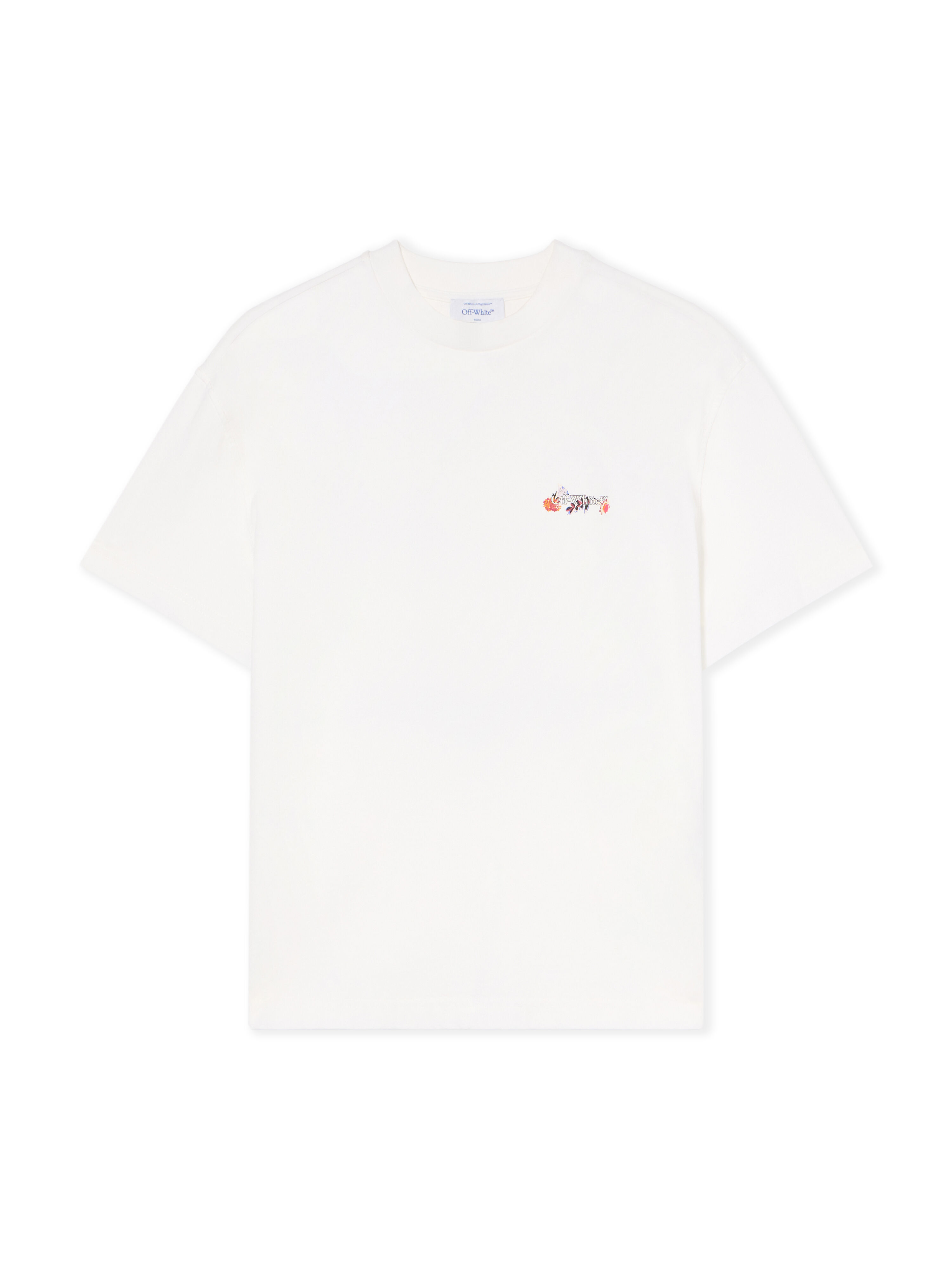 OFF WHITE Flower Vase Regular Logo Tee WHITE - BLACK OWAA089F25JER005