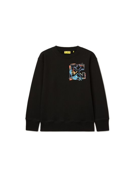 OFF WHITE Watercolor Arrow Sweatshirt BLACK OBBA001S25FLE006