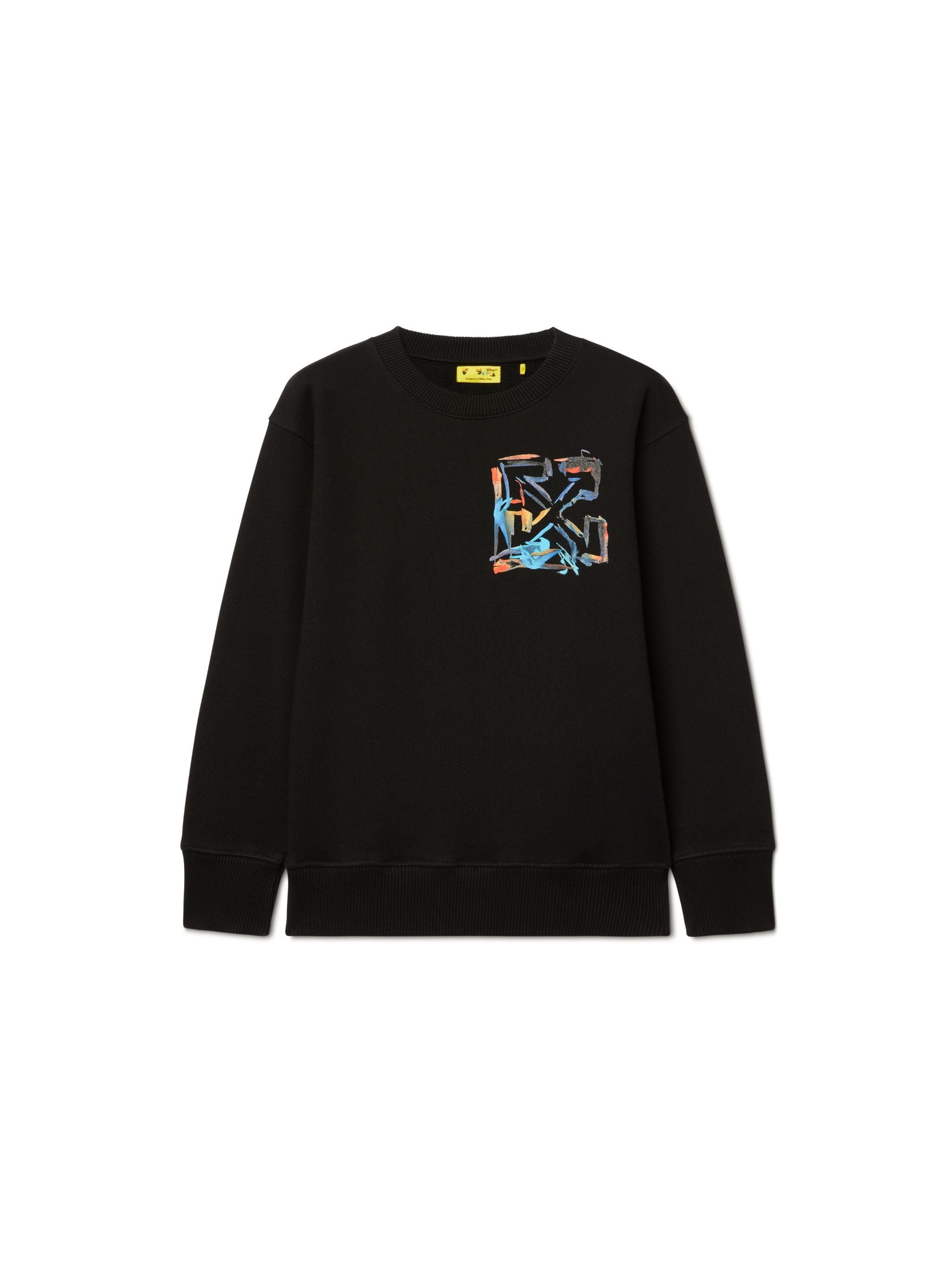 OFF WHITE Watercolor Arrow Sweatshirt BLACK OBBA001S25FLE006