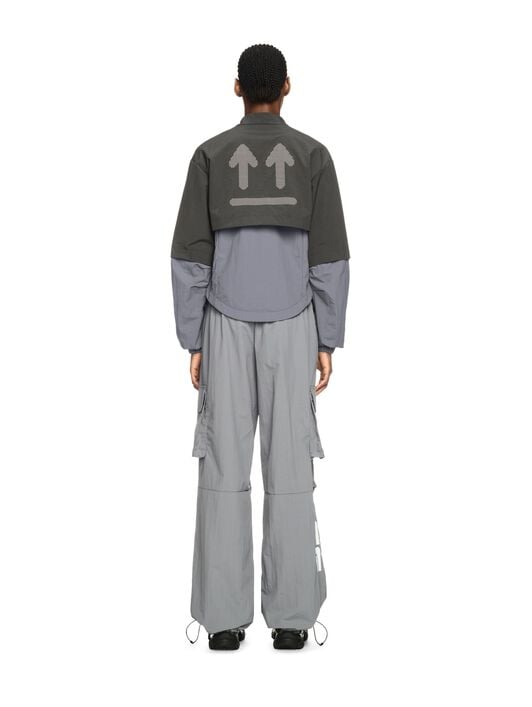 OFF WHITE Giacca Parachute Off Grigio Scuro VERDE OWVC004S25FAB001