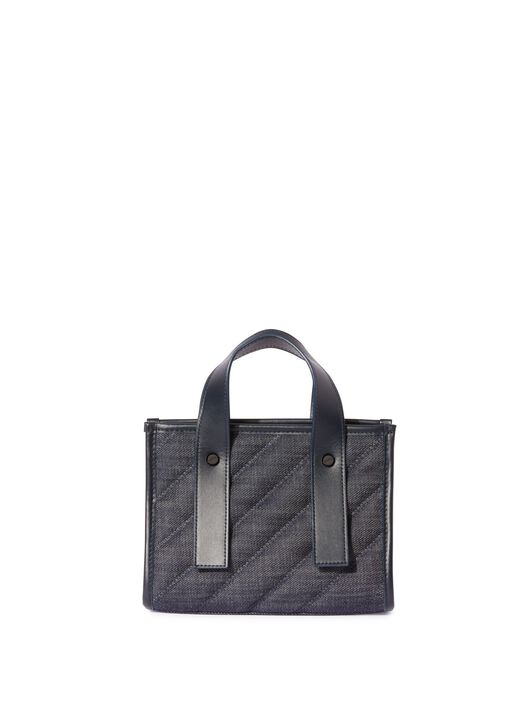 OFF WHITE Dunkelblaue Gequiltete Denim Einkaufstasche BLAU OWNA238S25FAB001