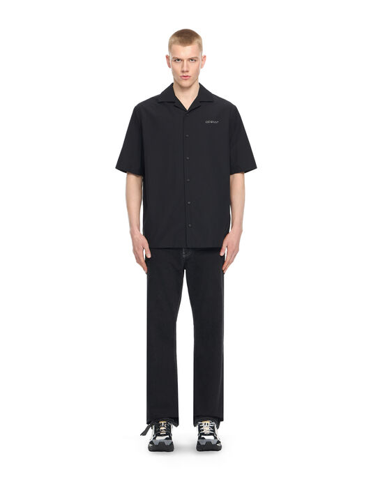 OFF WHITE Metal Arrow Bowling Shirt BLACK 44XGG01FS26F003