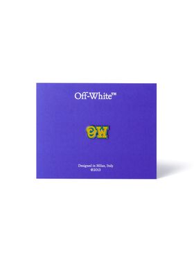 OFF WHITE Yellow/Green Initials Dubrae Charm BLACK OMND09BC99LEA001